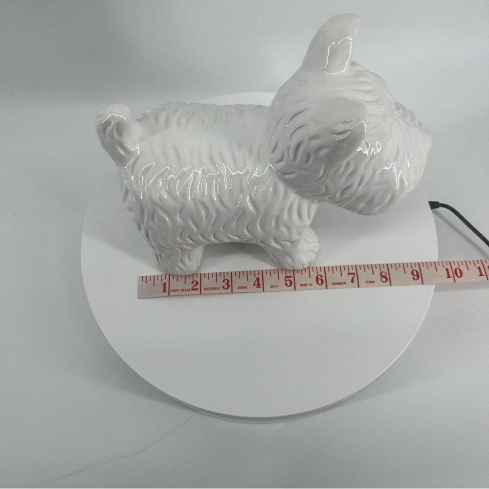 White‎ Ceramic Dog Figurine - Picture 3 of 8